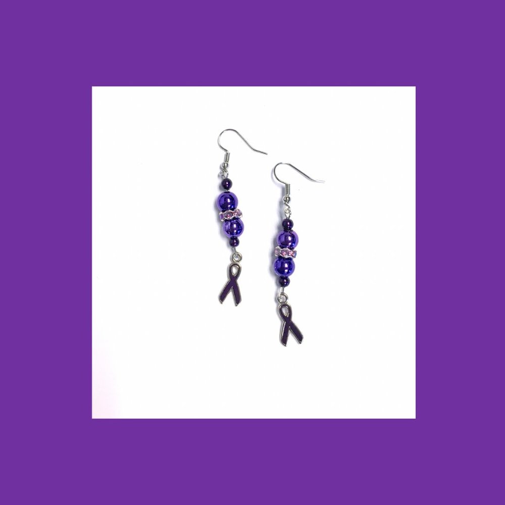 Alzheimer Awareness Handmade Earrings - 3 pairs